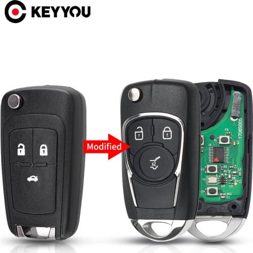 KEYYOU Modified For 2/3/4/5 BNT Car Remote Key For Opel/Vauxhall Astra Corsa E Insignia Zafira C 2009-2016 315/433MHz ID46 Chip