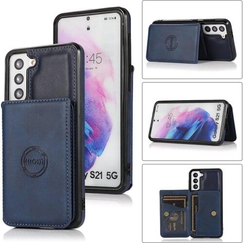 Leather Flip Wallet Magnetic Case For Samsung Galaxy S20 S21 Ultra Plus FE S10 Magnet Credit Card Bag Car Holder Bracket Cover