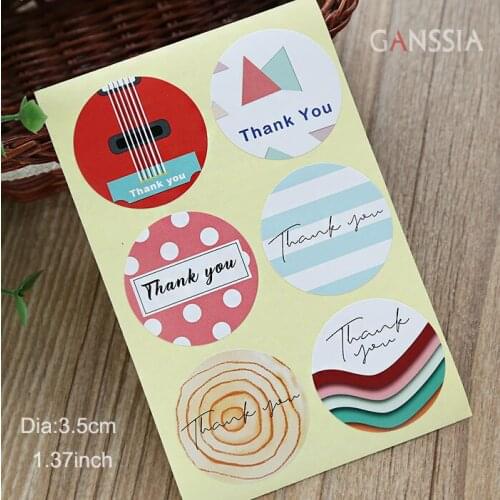 100pcs/lot Round Label Sticker for Gift Package"Thank You"Decoration Handmade Craft Seal Stickers Stationery(ss-732)
