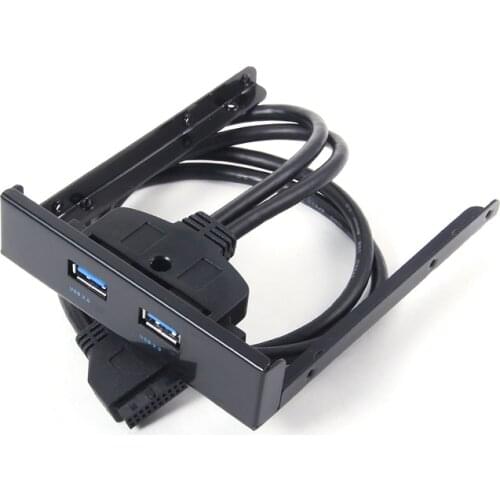 Chenyang 50cm Motherboard 20 Pin to USB 3.0 Two Port Front Panel for 3 5" Floppy Disk Bay