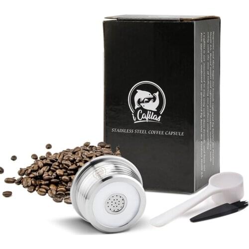 Stainless steel Refillable Coffee Capsule Pod Filter Dripper Tamper Compatible with DELTA Q/ Coffee Machine