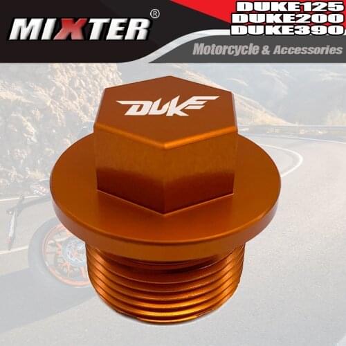 Motorcycle CNC Aluminium Engine Magnetic Oil Drain Plug Filler Cap Cover For Duke 125/200/390 Duke125 Duke200 Duke390 2012-2016