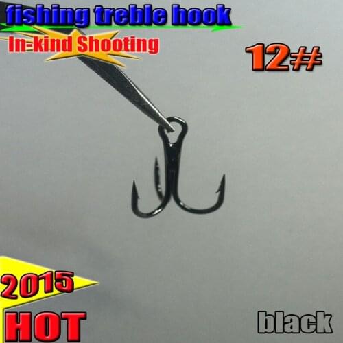 2016new fishing treble hooks three anchor hook three claw size:12# round bent treble hook quantity:200pcs/lot