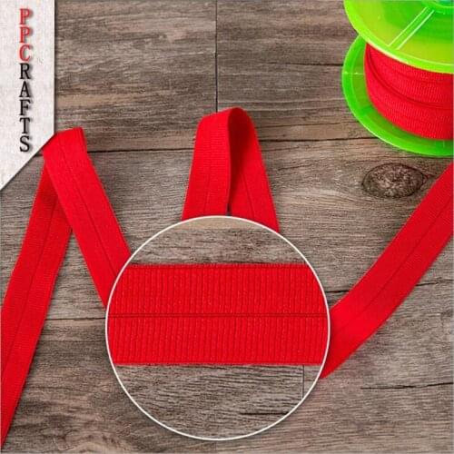 Elastic Ribbon Grosgrain Solid Color 10 15 20 25 30 40mm For Handwork Apparel & Sewing Fabric Edge Accessories BBXY-128
