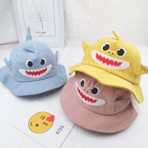 Cute Dinosaur Fishermans Hat for Kids 8Months-6 Years Old Children Solid Color Cotton Bucket Hat Nursery Kindergarten Caps