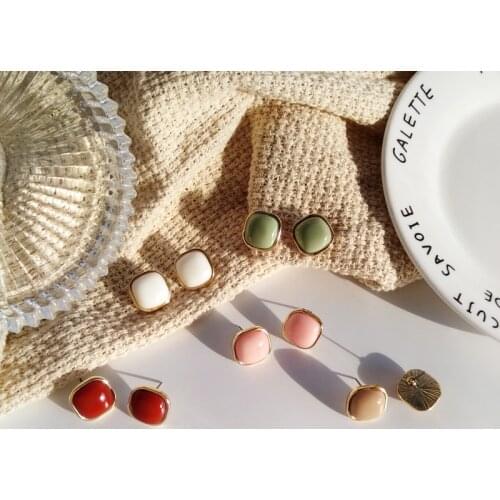 Geometric ruanme a pair of earrings fashion contracted style han edition women stud earrings earrings jewelry accessories