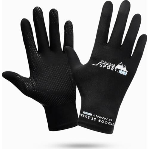 2021 Summer Cycling Gloves Men Non-Slip Breathable Driving Outdoor Sports Climbing Sunscreen Quick-Drying High Elasticity Mitten