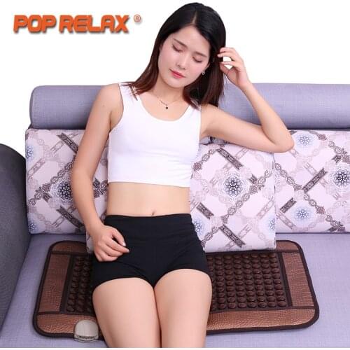 POP RELAX Tourmaline Stone Massage Mat Anion Far Infrared Heating Thermal Physiotherapy Jade Germanium Mat Health Care Mattress