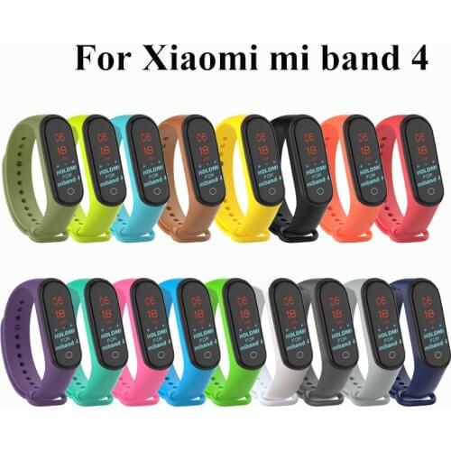 Colorful Silicone Watch Strap for Xiaomi Mi Band 4 Bracelet Accessories for Miband 4 Smartband Wristwatch Replacement Wristband