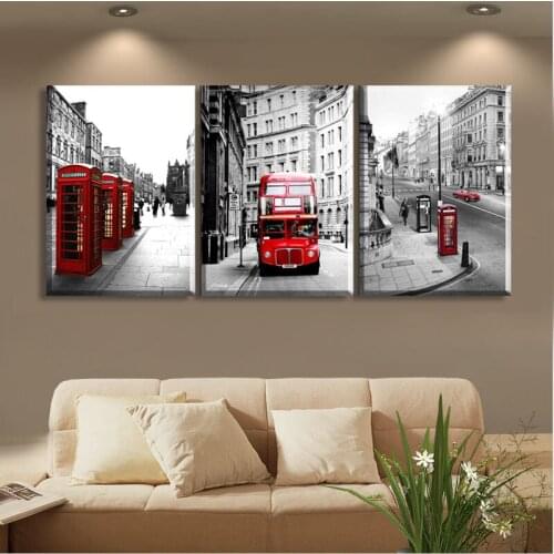 Modern Street Red Bust Landscape Home Decorative Art Picture Paint On Canvas Print Wall Painting Unframed