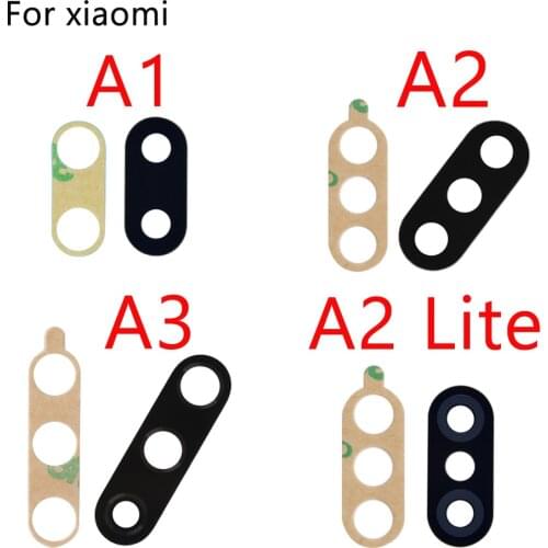 Rear Camera Glass Lens With Adhesive Sticker For Xiaomi A1 A2 Lite A3 Back Camera Glass Lens Repair Parts