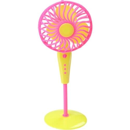 TOYZHIJIA 1Pc Dollhouse MIniature Furture Dolls Mini Floor Fan for Doll House Decoration Kid Gift Random Color