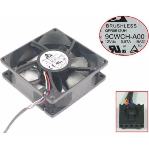 Detla Electronics QFR0812UH BA31 DC 12V 0.87A 80x80x25mm Server Cooling Fan