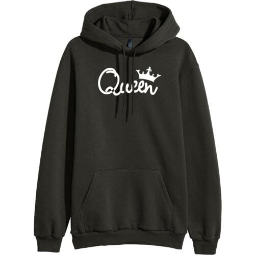 Spring Winter Sweatshirt Fleece Hoody Pullover Female Queen Crown Princess Sportswear Clothes Hoodies Women Clothing