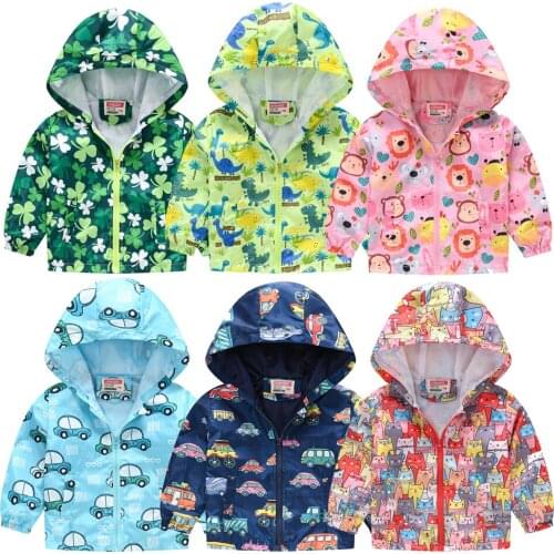 Children Jacket Waterproof Wind Jacket Kids Windbreaker Zipper Baby Boy Jacket Spring Summer Coat Children Clothes