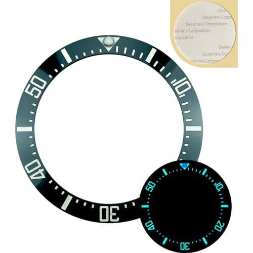 High Quality 40mm Black White Printing Ceramic Bezel Insert BGW9 Lume Compatible With 43 Mens Watch Super Blue Luminous