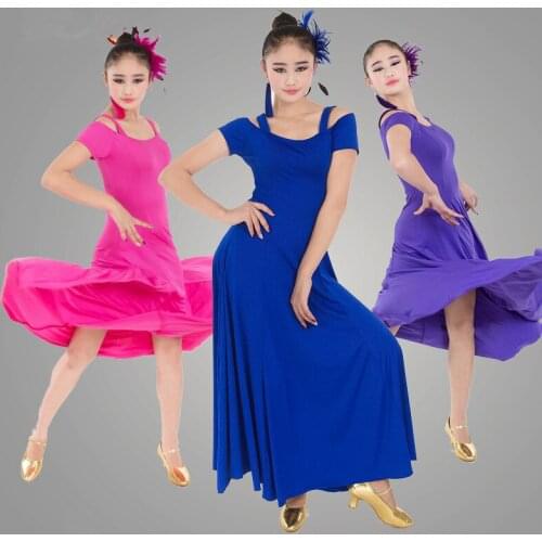 2017 Sexy Lady Ballroom Dancing Skirt Women Stage Standard Professional Modern Tango Waltz Jazz Swing Long Skirts