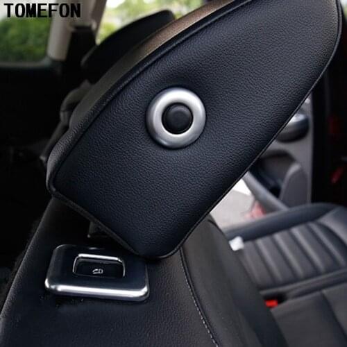 3pcs For Ford Edge 2015 Car ABS Chrome Matte Plastic Auto Seat Pillow Sequin Internal Seat Adjustable Button Cover Trim