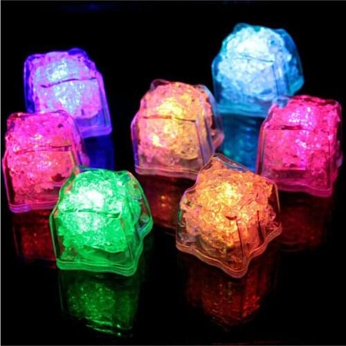 3Pcs LED Light Ice Cubes Luminous Night Lamp Party Bar Wedding Cup Decoration Event Party Supplies wine Accessories LED Ice Cube