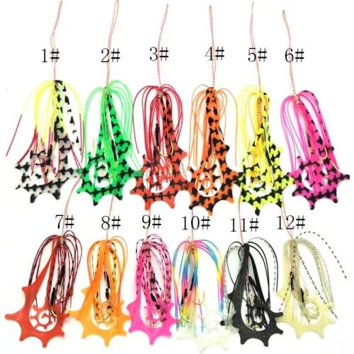 50pcs Pack Kabura Jigging Madai Assist Hooks Strong Tai Rubbers Silicone Skirts Filaments Ribbons Slider Jigs Tails Sinker 13