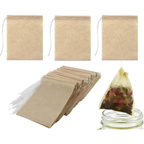 600 Pack Tea Filter Bags,Disposable Paper Tea Bag with Drawstring for Loose Leaf Tea,Coffee(Natural Color,2.75X1.97 In)