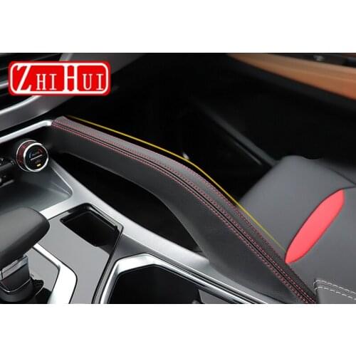 Car Styling Leather Gear Handle Collars Handbrake Cover Shell For Geely Tugella Xingyue FY11 2019 2020 2021 Accessories