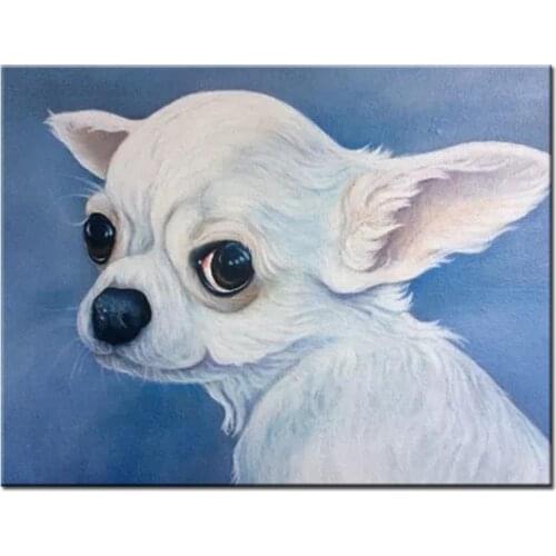 Cute pet Diamond Embroidery Chihuahua Cross Stitch Kits Dog full square round Rhinestone Mosaic diamond paitning AnimalZP-1106