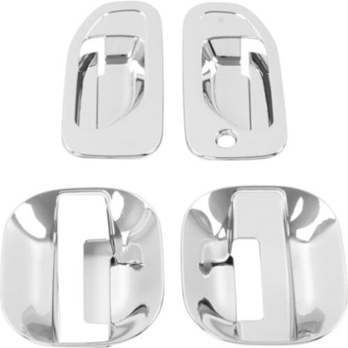 AU04 -Car Chrome Door Handle Bowl Door Handle Protective Cover Trim for Nissan NV200 2010-2018