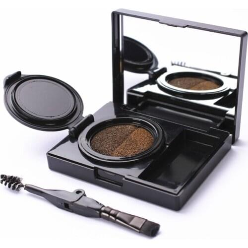 Air Cushing Makeup eyebrow,Waterproof Smudge-proof Gel Eyeliner Eyebrow Cream Make Up Double Color Air Cushion Eyebrow Cream