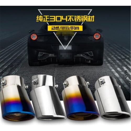 Car exhaust pipe muffler decorations for audi a4 b5 megane 3 tucson renault clio 2 alfa romeo 159 audi q7 megane 2