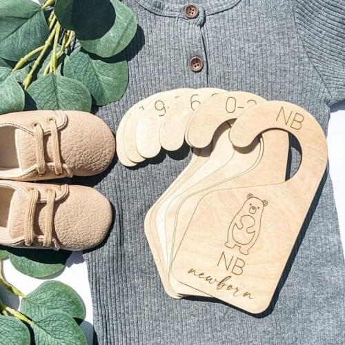 Wooden Baby Closet Dividers Clothes Organizers Newborn Growth Remembrance for Newborn to Toddler Girl Boy Baby Goods