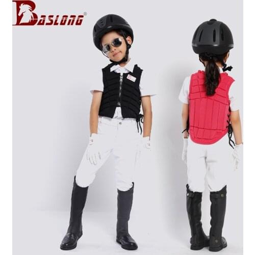 Children riding armor protection vest equestrian safety ventilation
