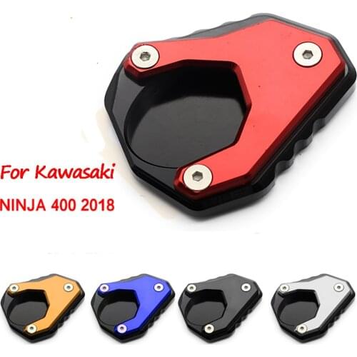 For Kawasaki Ninja400 Ninja 400 2018 Motorcycle Kickstand Foot Side Stand Extension Enlarge Pad Support Plate
