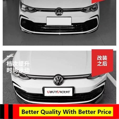 EPFBSQP Front Bumper Diffuser Fit For VOLKSWAGEN MK8 GOLF 8 2020 2021 Front Lip Spoiler Front Bumper Decoration 3pcs/set
