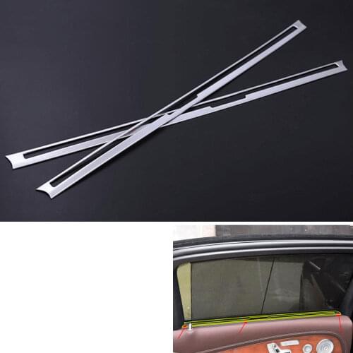 Chrome ABS Car Interior Rear Window curtain Cover Trim Mouldings Car Styling Stickers For Mercedes Benz E Class 2016 2017 Decor