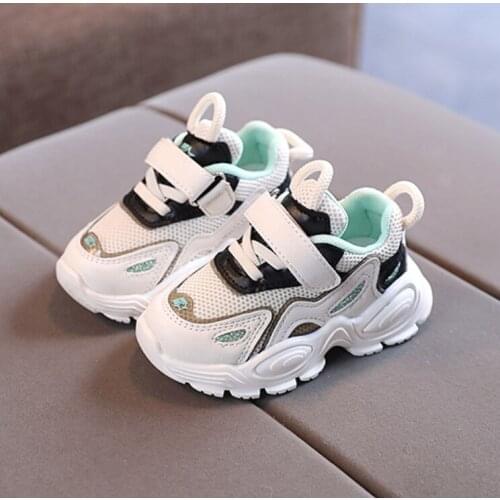 Lightweight Thick Sneakers Child Mesh Patchwork Shoes 2021 Spring Summer Boys Girls Comfortable Fashion Casual Shoes