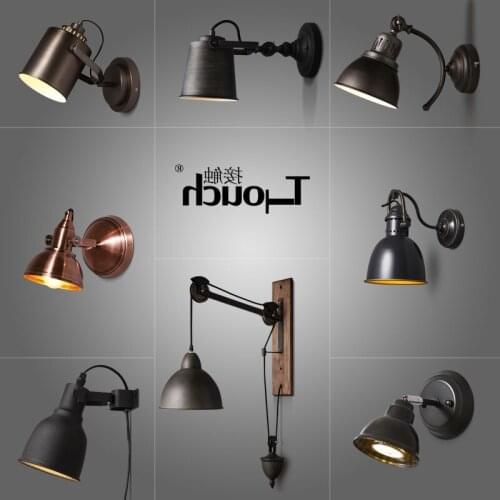 Loft industrial decor bedroom light iron living room dining room bedroom espelho monkey lamp
