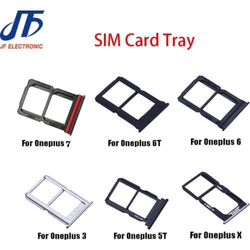 5pcs/lot Dual & Single SIM Card Tray For OnePlus 6 6T 7 7T 7 PRO Sim Card Slot Holder Repair Replacement Parts