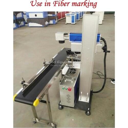LY separated fiber laser nameplate Marking machine 30w with 120w conveyor belt 1500mm length 200mm Width 0-30 m/min Adjustable