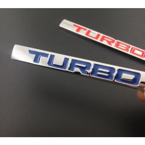 Metal Blue Turbo Car Trunk Rear Emblem Badge Decal Stickers I VTEC 370 220