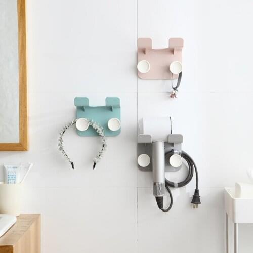 Multifunctional Punch-Free Hair Dryer Bathroom Storage Rack Portable Hotel Shower Rack Bathroom Accessories WC Accessories