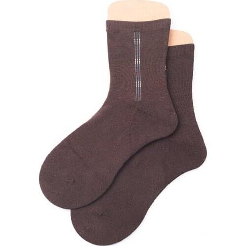 Summer Pure Color Simple Design Business Socks Cotton Tube Fashion Men Socks Bamboo