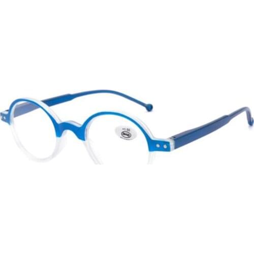 New Rivets Retro Round Reading Glasses Magnifier Men Women Vintage Presbyopia Spectacles Matte Patchwork Color Frame +1.0~+3.5