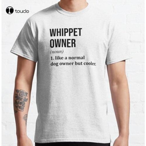 New Whippet Dog Funny Whippet English Classic T-Shirt Cotton Tee Shirt S-5XL