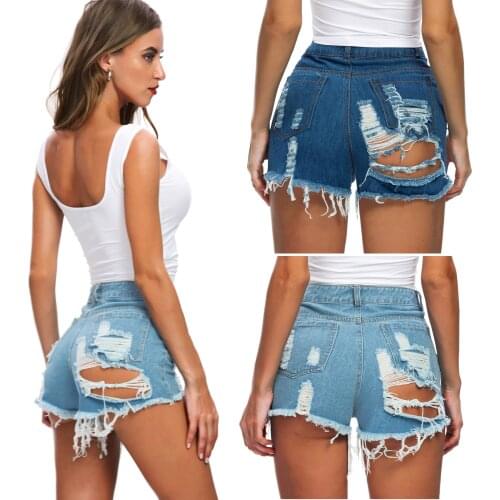 New autumn Sexy Women Jeans denim Shorts hot Pants sexy hole nightclub Dresses skinny jeans woman high waist jeans