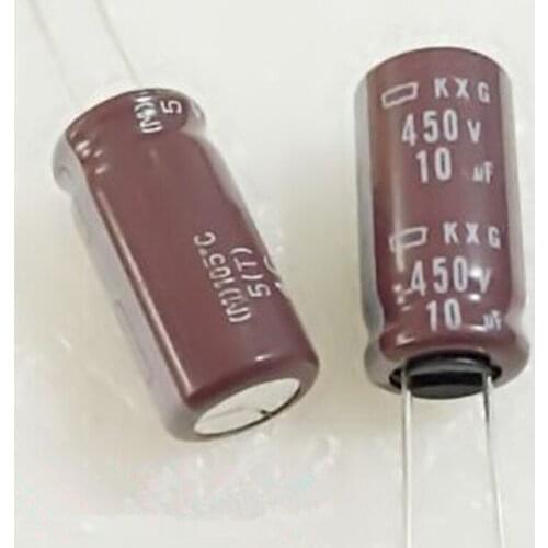 CAP Switching US 450V 10UF Size 10*20 mm NIPPONCHEMI-CON High frequency low resistance new and original 30pcs/lot