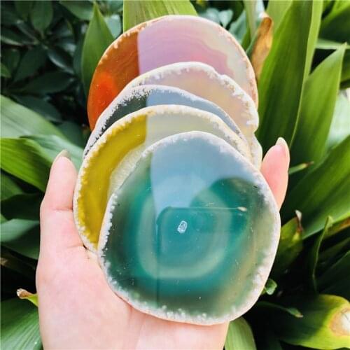 Natural agate tablets mats agate slices coaster agate coasters wholesale