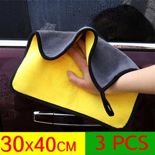 30x30/40CM Car Wash Microfiber Towel Car General Cleaning Drying Cloth Hemming Car Care Cloth Detailing Wash Towel for Toyota