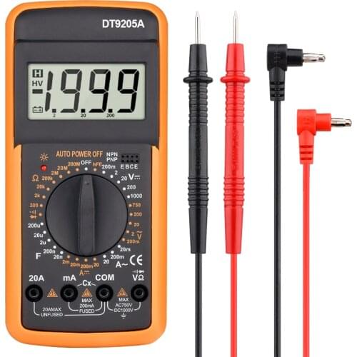 Professional Multimeter AC DC Voltage Current Resistance Capacitance HFE Diode Tester Multimeter Professional With Bazzer