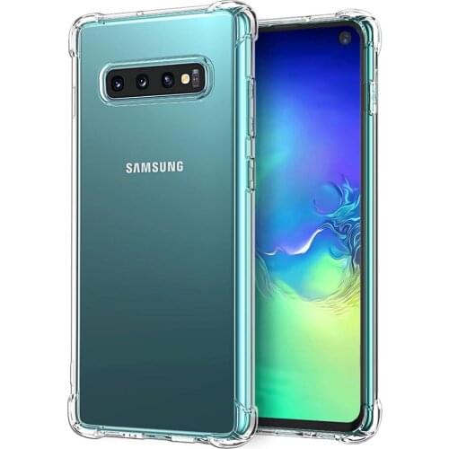 Crystal Scratch Proof TPU Case for Samsung Galaxy S10 Plus S10e S10 5G S10+ Transparent Shock-Absorption Soft Gel Silicone Cover